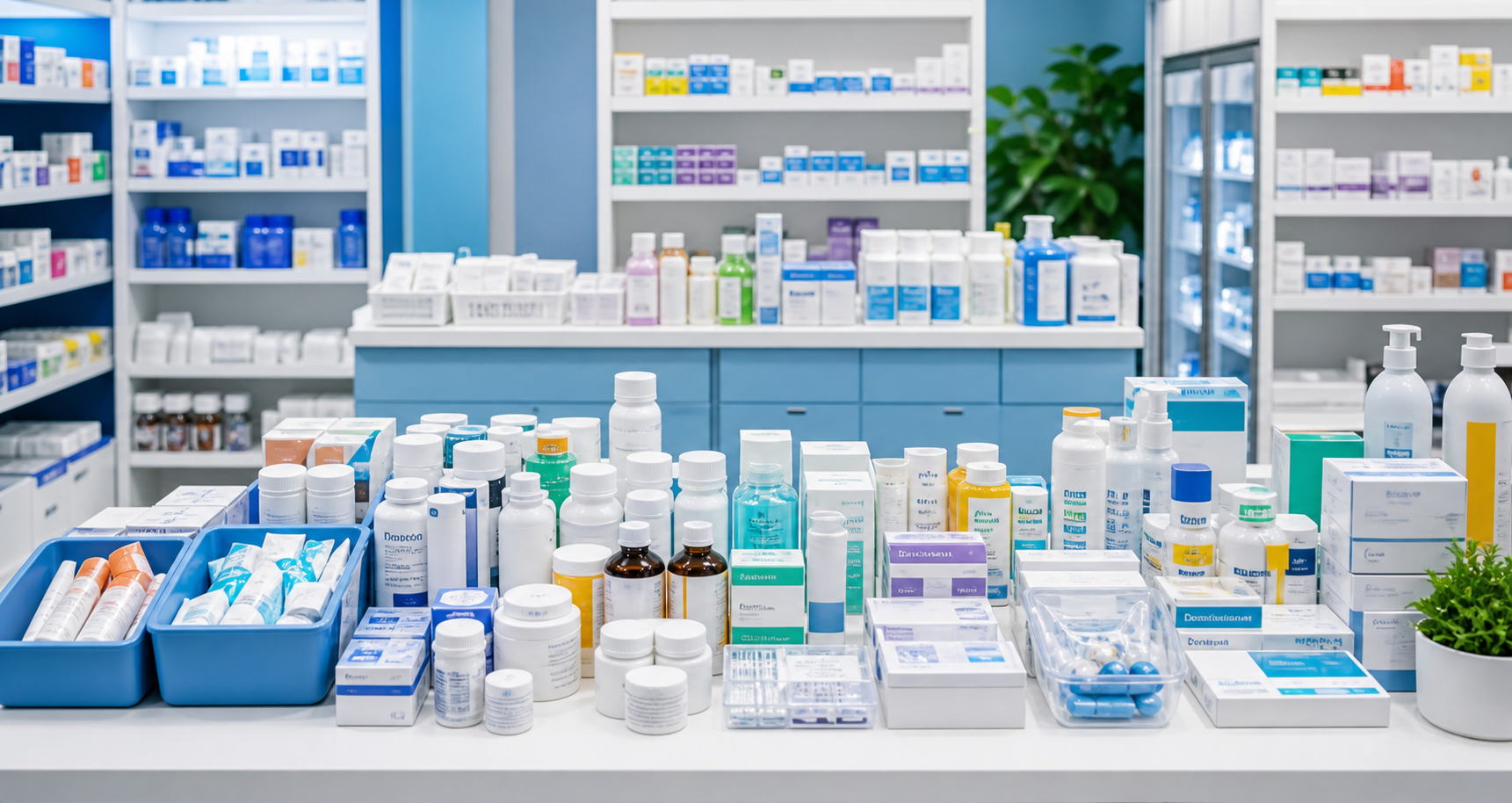 Organized pharmaceutical products and wellness supplies